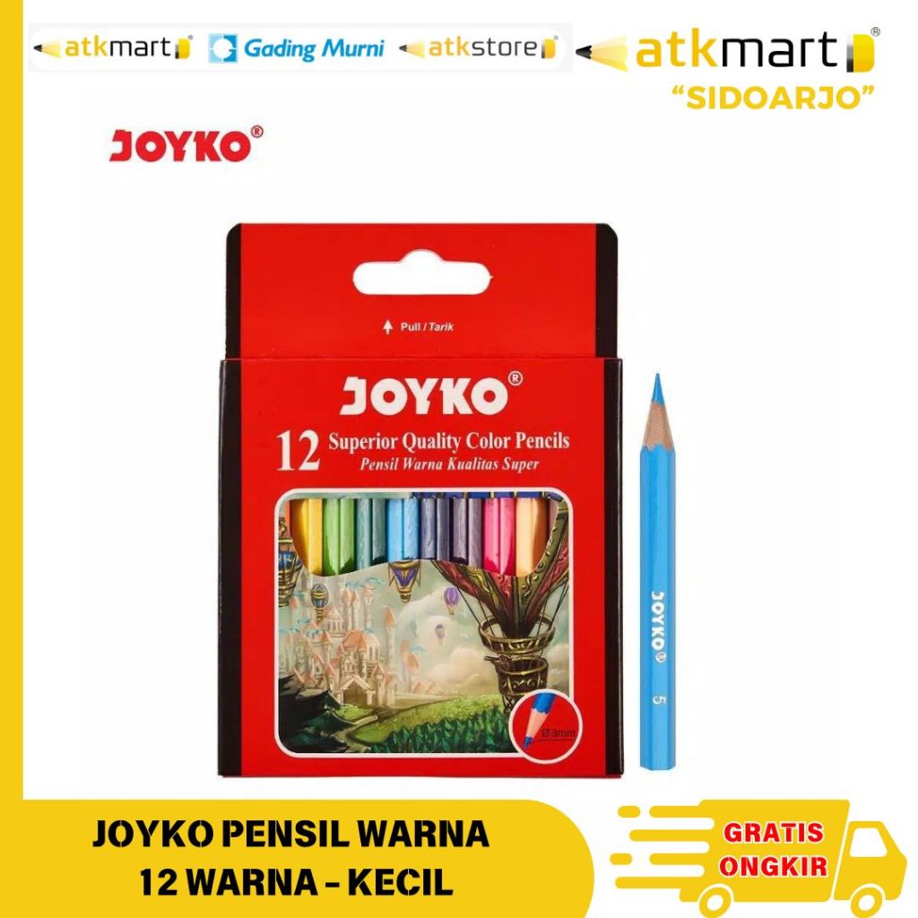 

JOYKO PENSIL WARNA 12 WARNA - KECIL