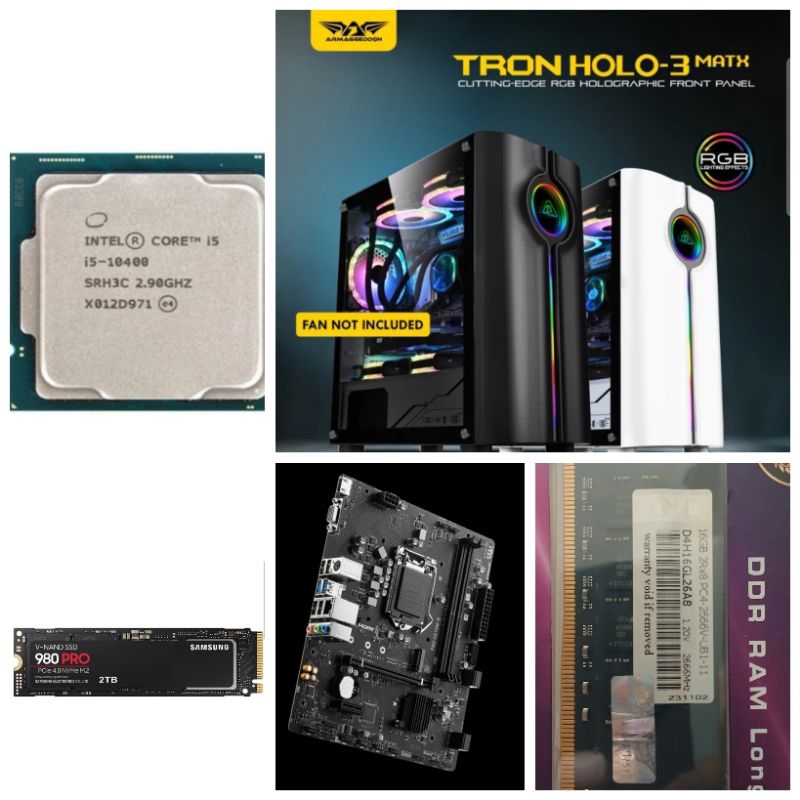 pc new gaming editing server core i5 10400 2,9ghz ddr4 32gb vgen nvme 2tb