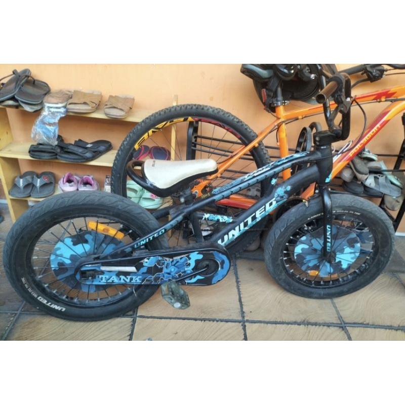 sepeda anak bmx united tank 18 inch free standar dan jalu