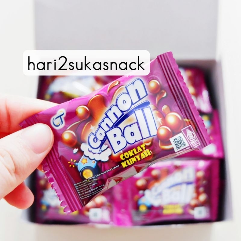 

Cokelat CANNON BALL Isi 24 pcs Coklat Kunyah Jadul Cannon Ball