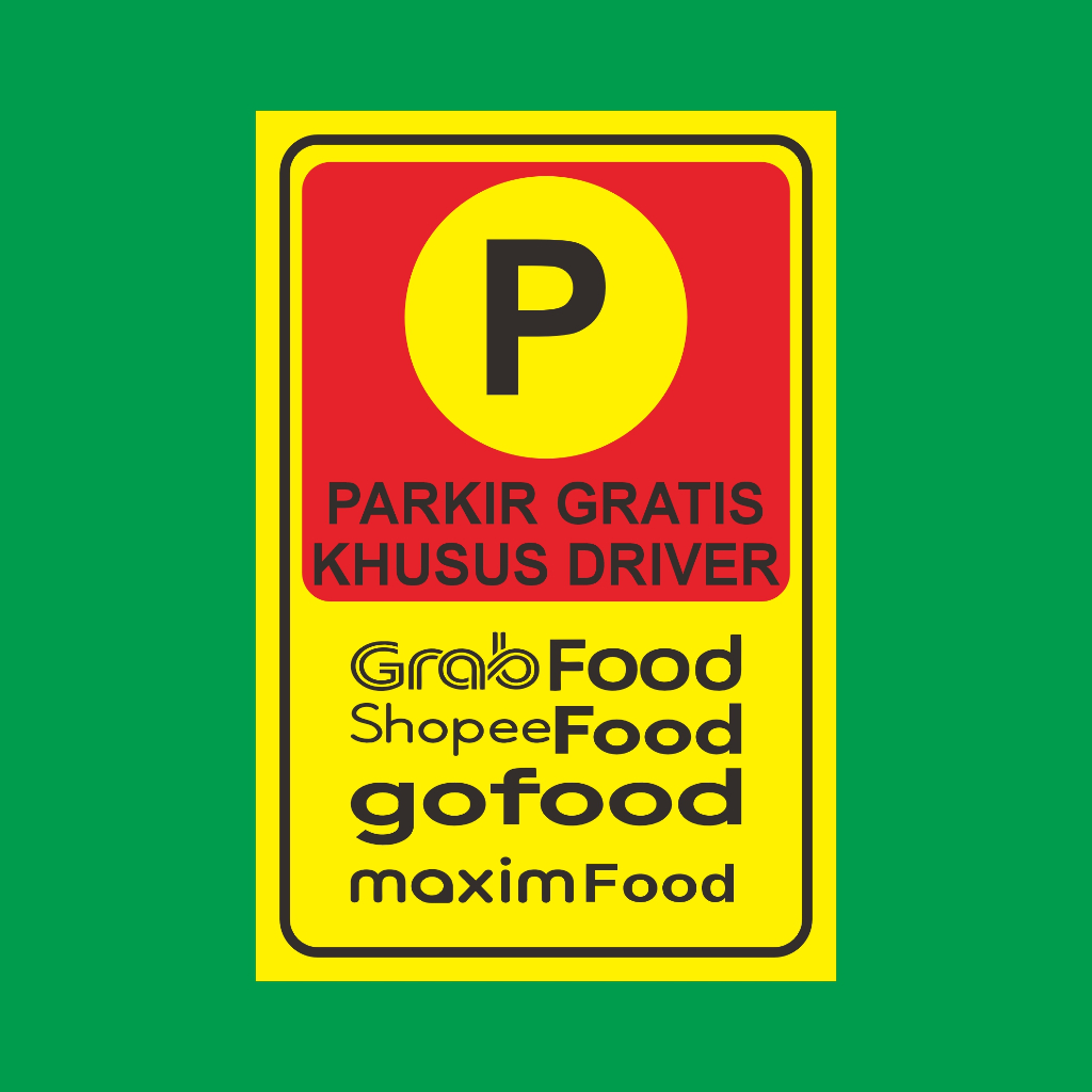 

STIKER PARKIR KHUSUS DRIVER READY BANYAK