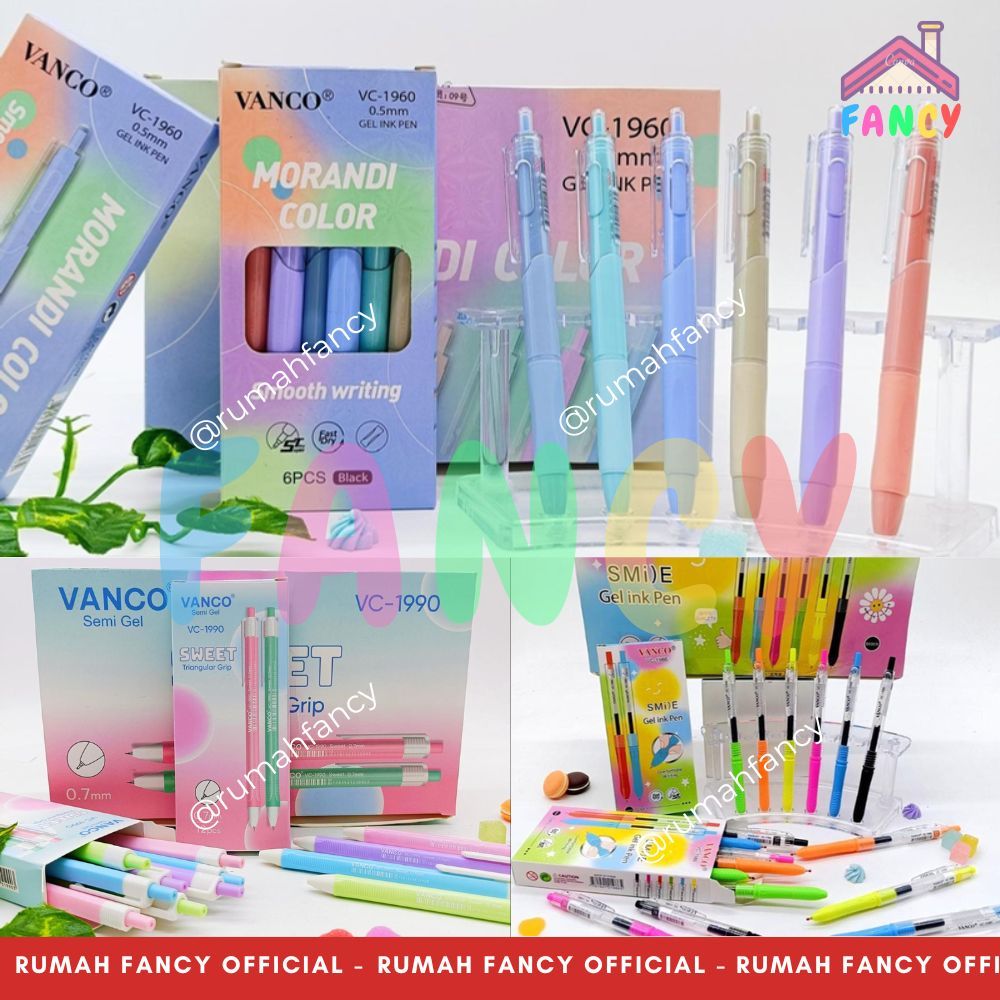 

[GROSIR] 1 LUSIN isi 12 PCS / 6 PCS Pulpen Tinta HITAM / Bolpen/Ballpoint/Ballpen Gel Cetekan/Click VANCO VC 1986 / 1990 / 1960