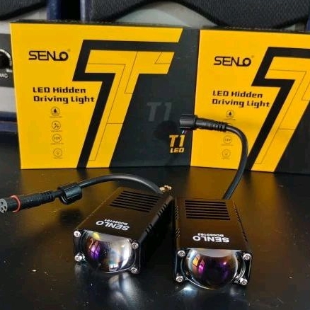 SENLO T1 PLUS HIDDEN DRIVING LIGHT 50W/PAIR V3 BLUE LENS LOW PUTIH HI KUNING 50 WATT 2X25W MOBIL MOT