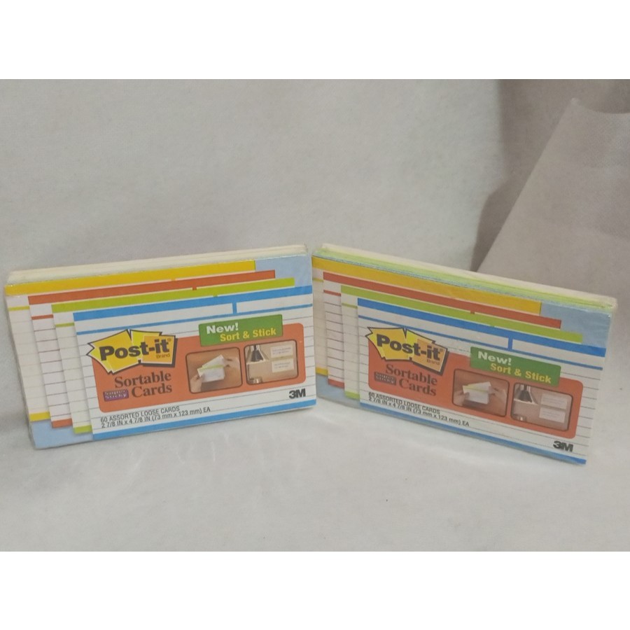 

Post It Sortable Card. 2 X 60 Pcs
