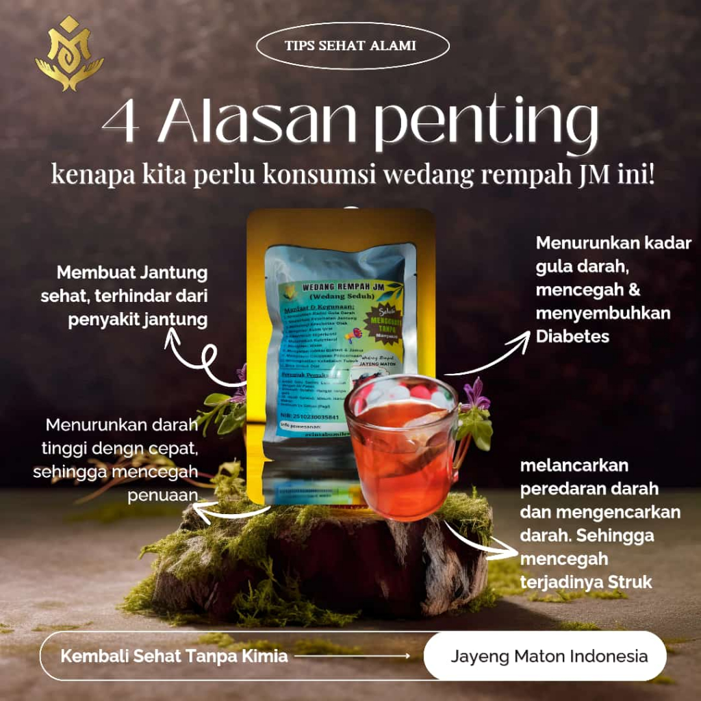 

PROMO TERBATAS Wedang Rempah Jayeng Maton JM - 12 Sachet - Sehatkan Jantung, Turunkan Darah Tinggi !