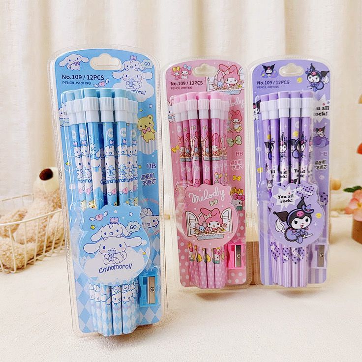 

PROMO GILAGILAAN SL88 Set Pensil isi 12 PCS Motif Sanrio Kuromi Cinnamoroll My Melody