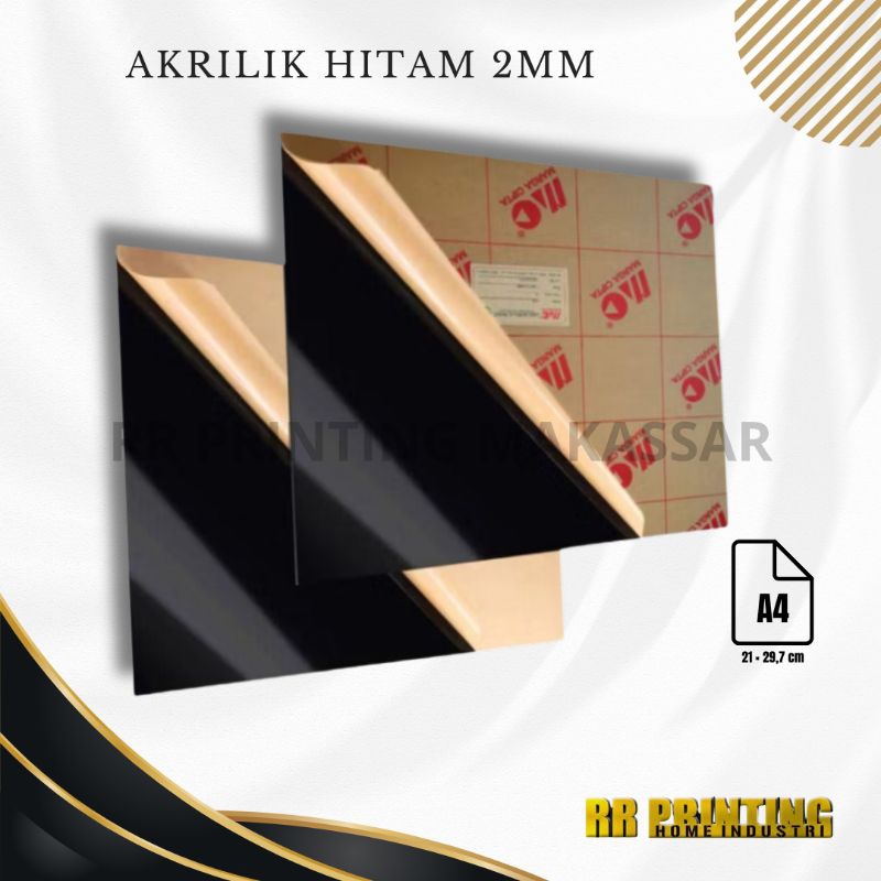 

AKRILIK MARGA CIPTA/ASTARIGLAS HITAM SOLID - A4 - 2mm
