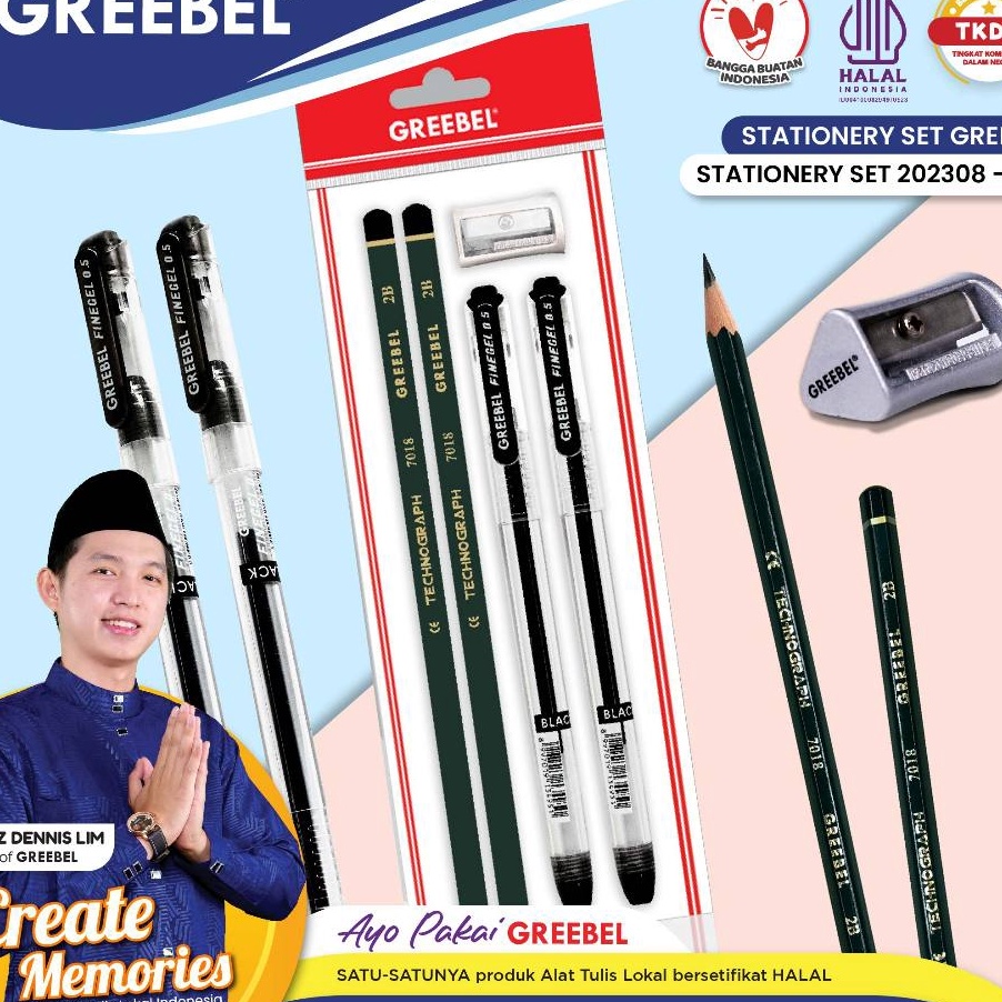 

KUALITAS TANPA KOMPROMI GREEBEL STATIONERY SET 223815StationaryStationery Set alat tulis ATK
