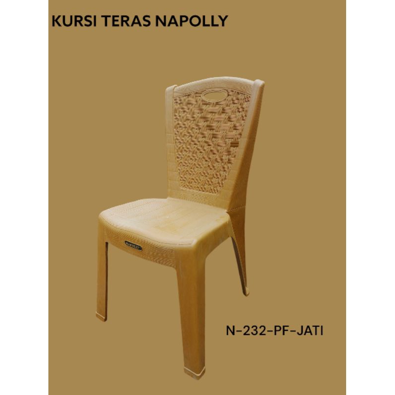 NAPOLLYY KURSI TERAS PLASTIK/KURSI DEPAN RUMAH/ KURSI TAMU/KURSI MAKAN/N-232 MOTIF ROTAN