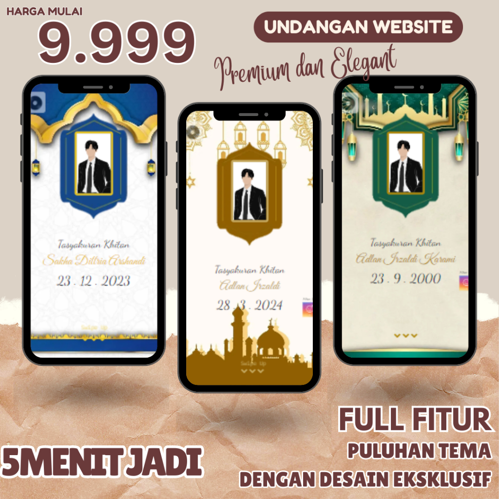 Undangan Digital Website Web Khitan  Anak Cantik,Menarik, & Unik Keren
