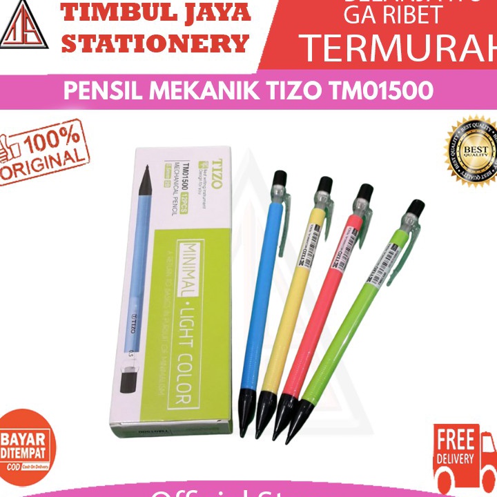 

PESTA HARGA SPESIAL Pensil mekanik mechanical pencil tizo 5 light color TM15 isi 12pcs