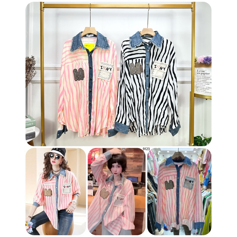 Pgmta Grosir Kemeja import Kode 9123 serian isi 4 pcs