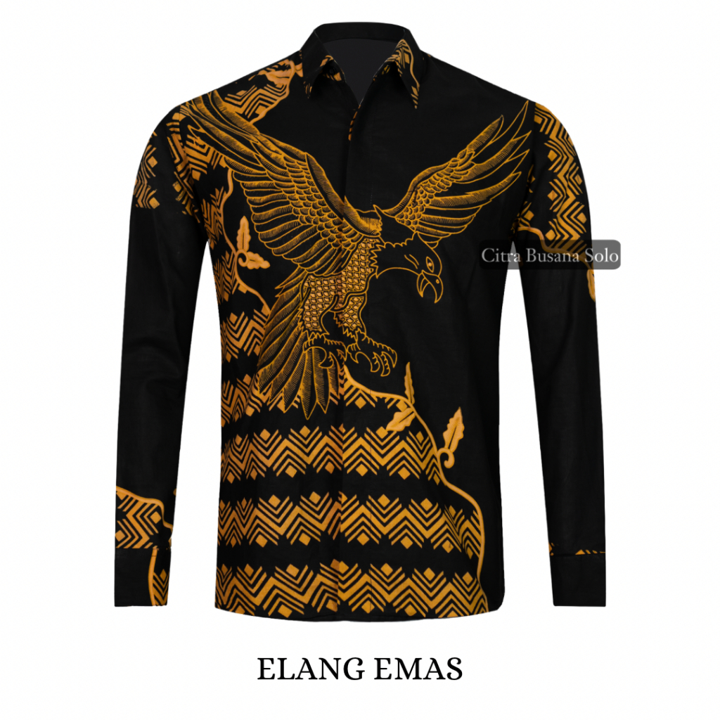 ELANG EMAS SLIMFIT Kemeja Batik Pria Full Furing Bahan Katun Primisima