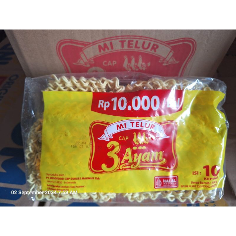 

MIE TELUR CAP 3 AYAM 550 GRAM | MIE TELUR MURAH ENAK MANTAP | MIE TELOR