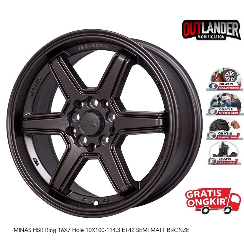 Velg racing ring 15 avanza new Veloz Yaris Cross Brv Apv Arena Xover Hsr Minas R15 Bronze