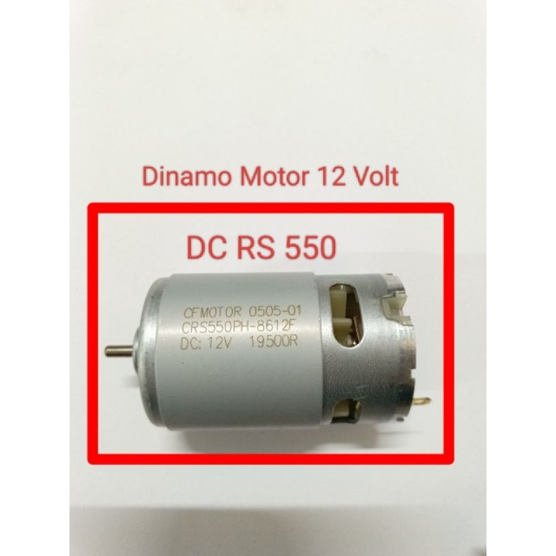 Dinamo Motor DC RS 550 Motor pengganti Dinamo Bor Baterai 12 Volt 21 Volt  Dinamo Bor Cordles DC RS-