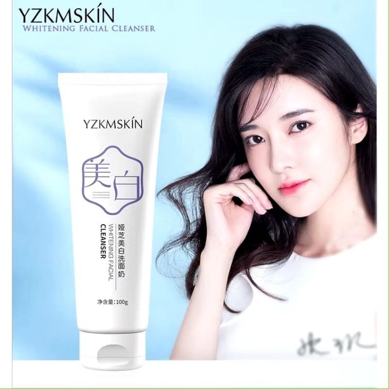 YZKMSKIN Sabun Pembersih Wajah Whitening Facial Wash Mencerahkan Wajah