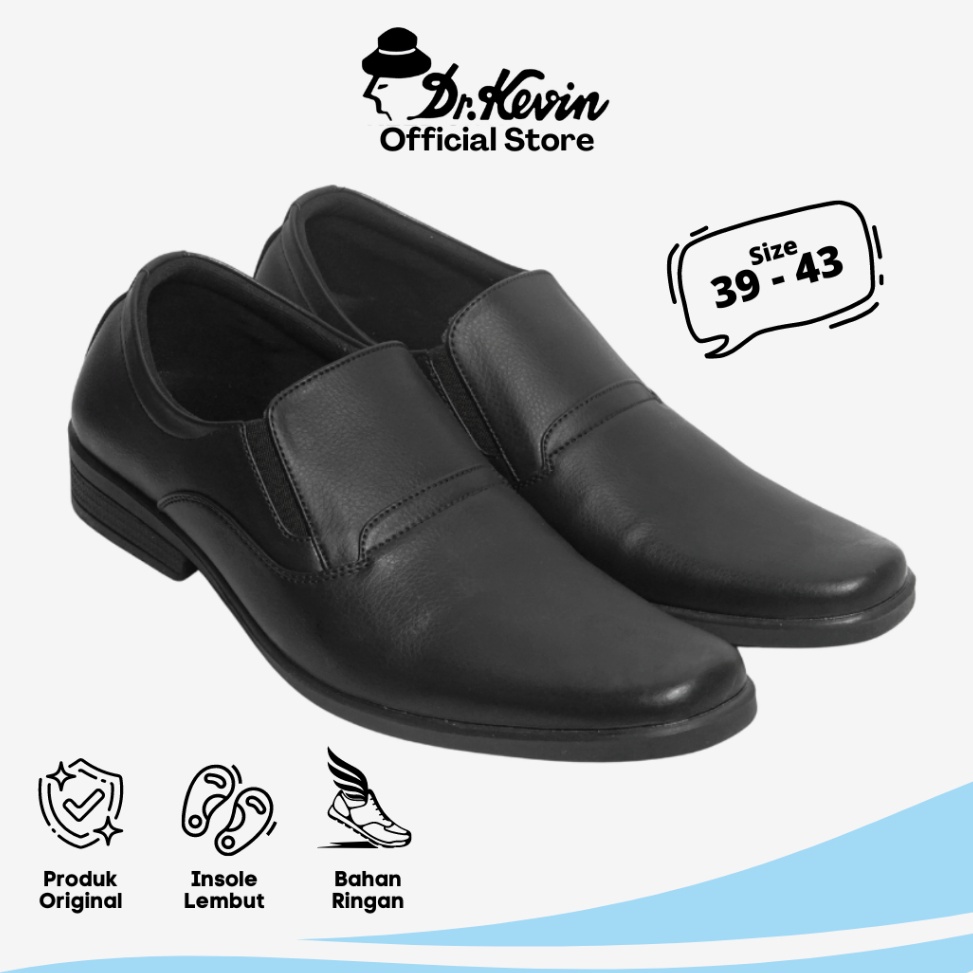 Special Pr Dr Kevin Sepatu Formal Pria Men Dress  Business Formal Shoes 8317  Black