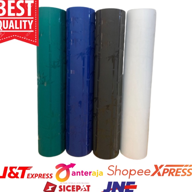 BACA DESKRIPSI Fiber Penutup Pagar  Penutup Pagar Rumah Motif BAMBU Tinggi 1M Tebal 6MM  Per Meter