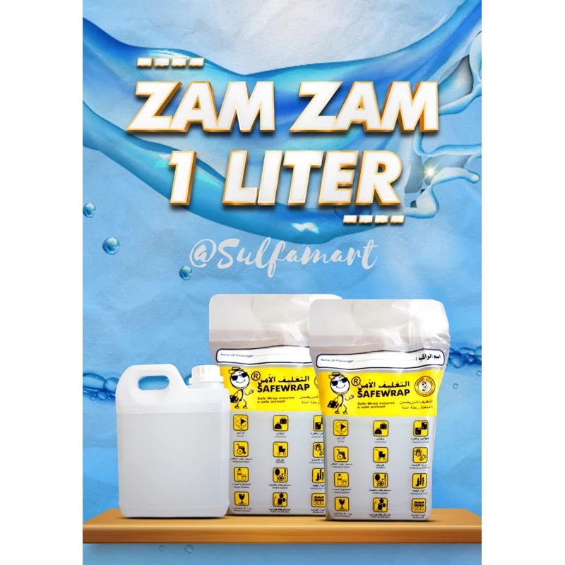 

Air zam Zam 1 Liter Asli 100% - Air zam zam mekkah