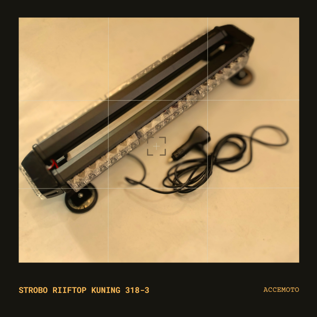 Lampu led strobe rooftop kuning 318-3 mobil sirine patwal darurat