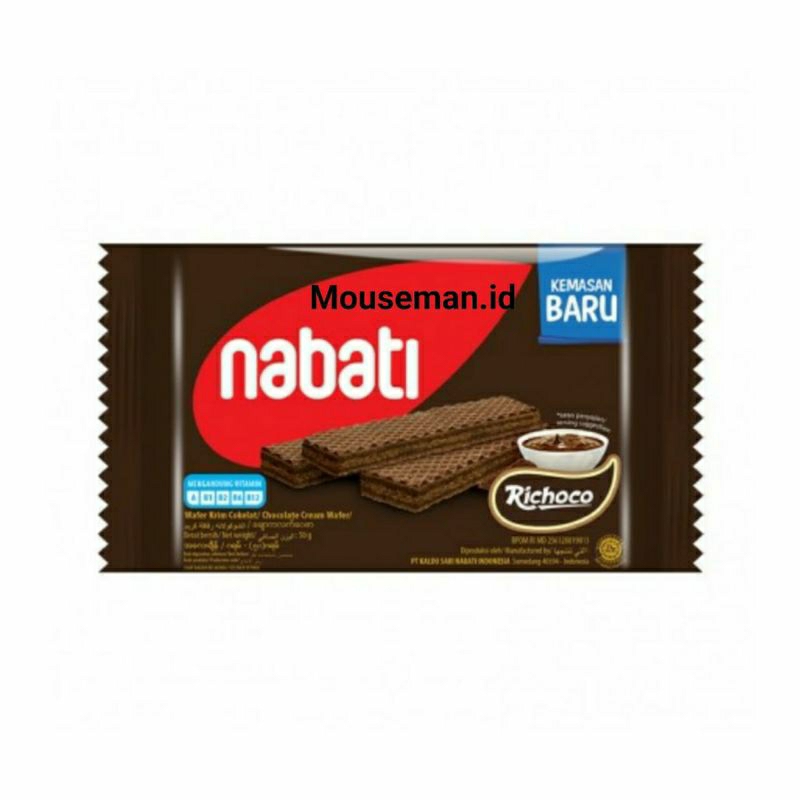 

Star Richoco Nabati Coklat Wafer Chocolate RasaKrim Cokelat 15gr