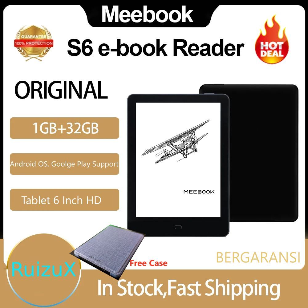 [ready instant] Meebook S6 32GB Ebook Reader E-Ink Android Tablet Kindle Manga Komik PDF Buku Free C