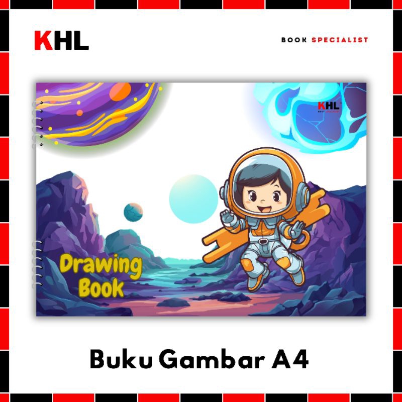 

KHL - JILID SPIRAL Drawing Book / Buku Gambar A4 FANCY