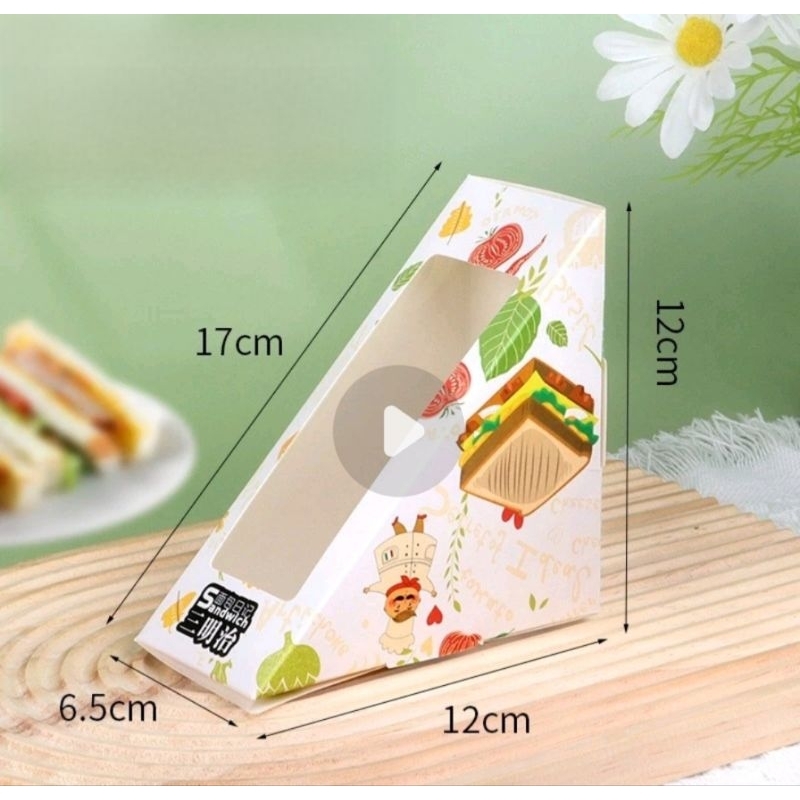 

10pcs Kotak Imlek Sandwich Box Sandwich Imlek only kotak sandwich dus sandwich kotak sandwich Kotak kue Box Kue Box Roti Box snack dus kue dus roti kotak