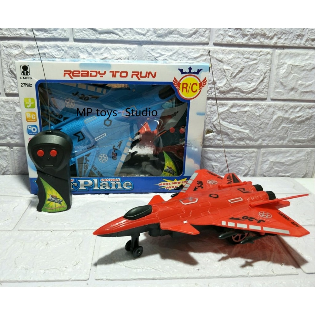 rc pesawat remote control warplane air plane toys mainan edukatif anak pesawat baterai bump and go s