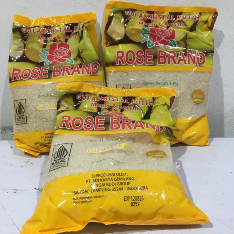 

GULA KRISTAL PUTIH MERK ROSE BRAND UKURAN 1 KG