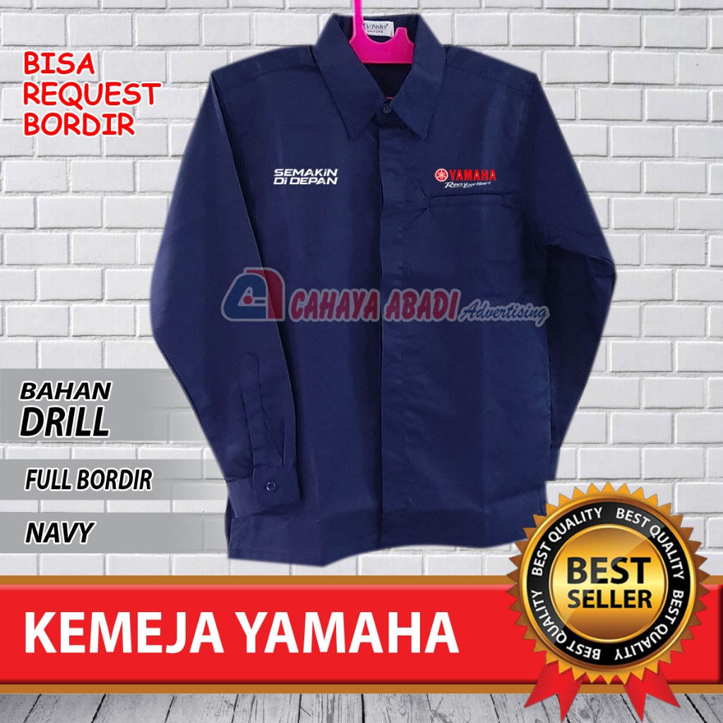 Kemeja Yamaha Seragam Yamaha Baju Yamaha Navy