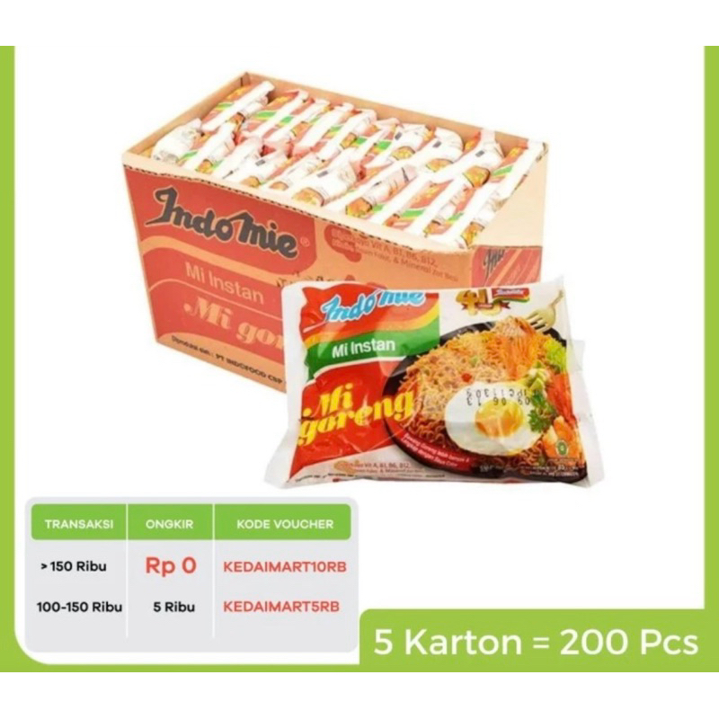 

Paket Indomie Goreng 1 Karton x 5