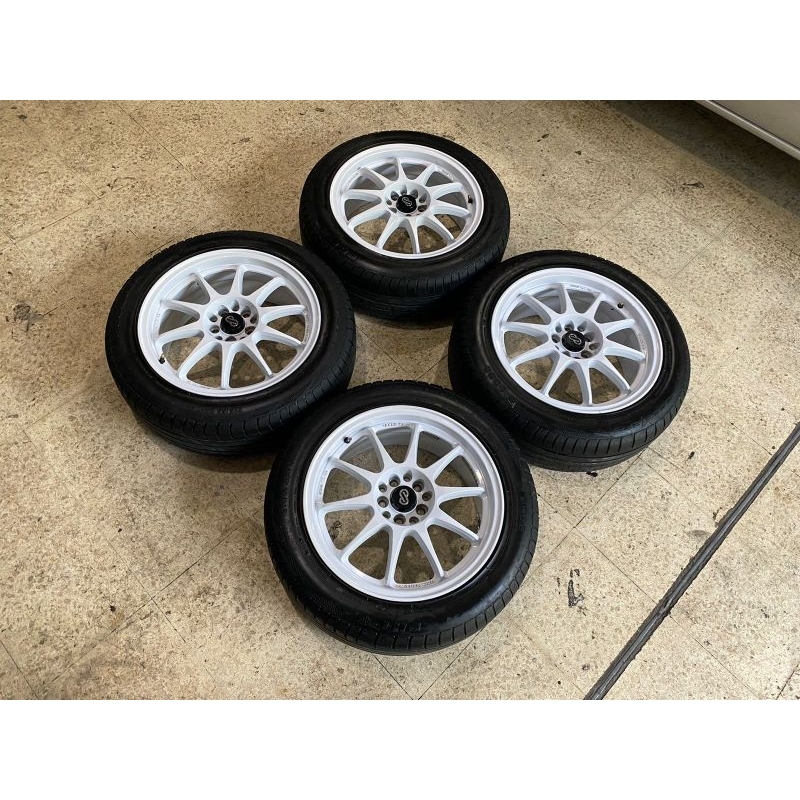 Velg Mobil Bekas Ring 17  Lubang Baut 5 ENKEI TARMAC R17X7,5 5X114/5x100 BAN 205 50 r17  bisa buat N