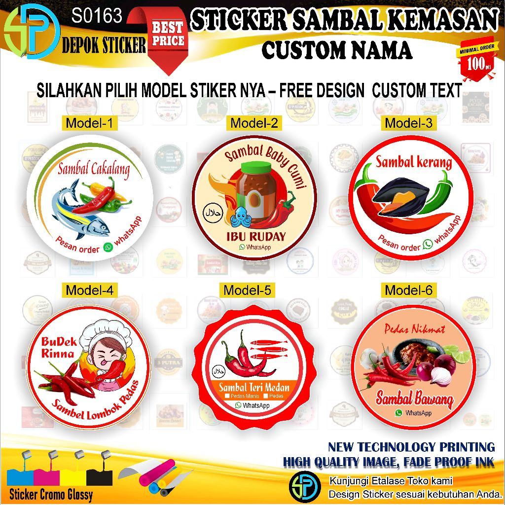 

CETAK STIKER SAMBAL KEMASAN CUSTOM