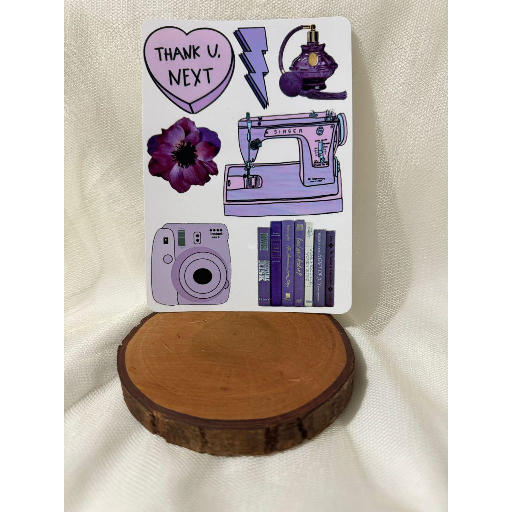 

READYSTOK Sticker vynil sheet tema ungu Aesthetic batch 1 / Sticker hiasan Dekorasi Scrapbook Journal/laptop/dinding/tumblr/buku murah/hadiah/buku journal