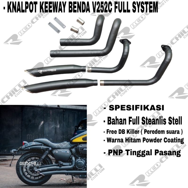 Knalpot Keeway Benda V252C - Knalpot Keeway Benda 252