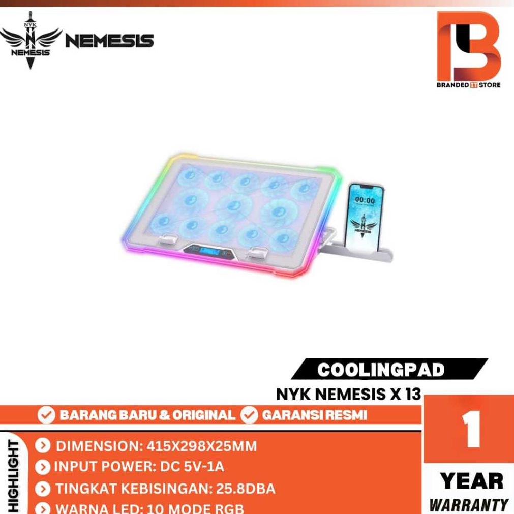 NYK NEMESIS SNOWBREEZE X13 RGB Coolingpad
