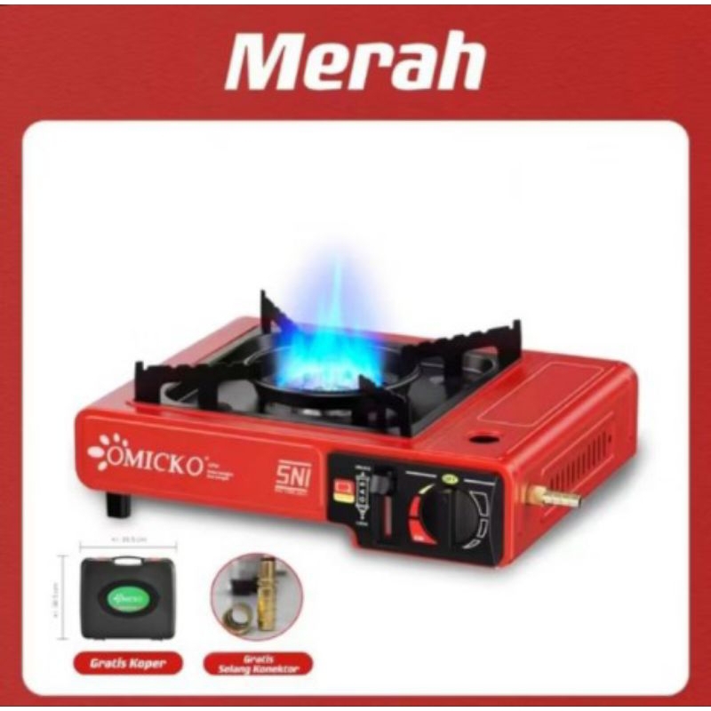 READY MAKASSAR (FREE KOPER) - Kompor Portable 2 in 1 Bisa Gas Kaleng Bisa Gas LPG Tabung Kompor Trav