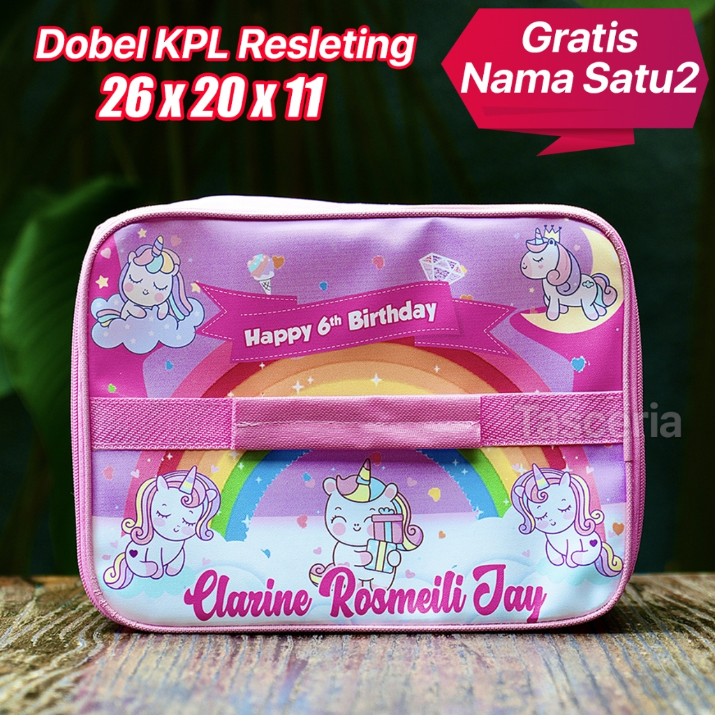 Tas Bekal Lunch Bag Anak Custom Unicorn / Tas Bekal Anak Custom / Tas Lunch Bag Anak Custom / Tas Ko