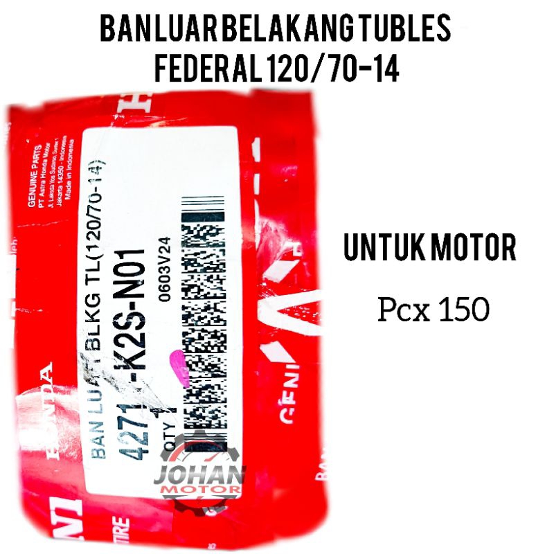 Ban luar depan belakang pcx 150 tubles