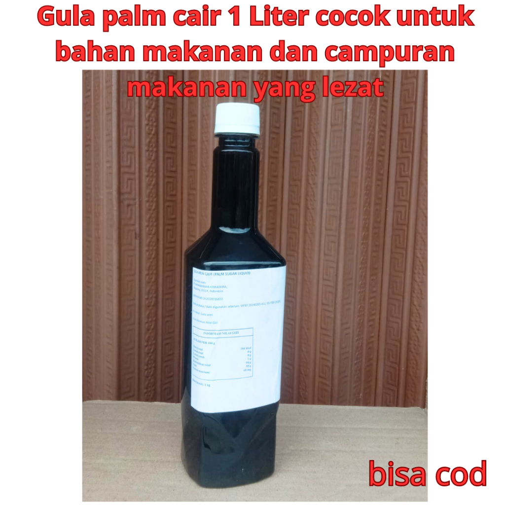 

Gula palm cair 1 Liter cocok untuk bahan makanan dan campuran makanan