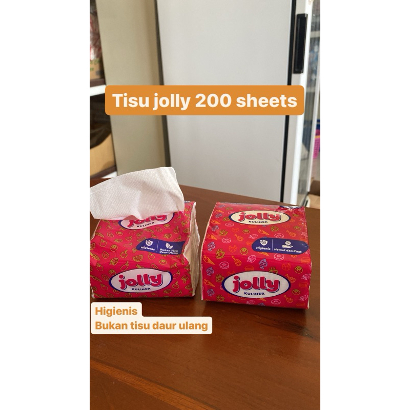 Tisu jolly pop up kotak kecil 200 sheet
