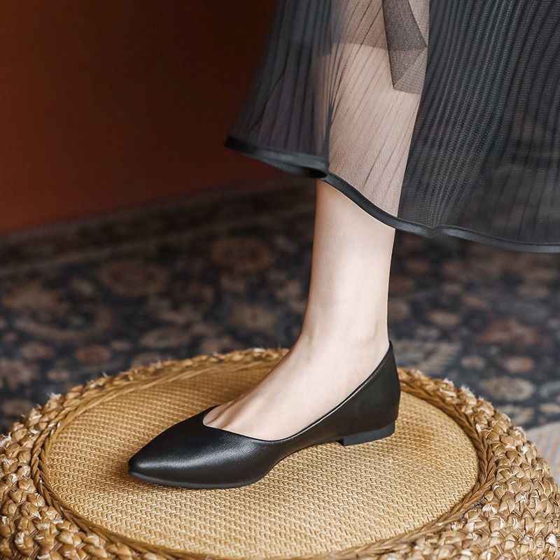 bestpromo bellvania flat shoes wanita kekinian korean style hitam polos