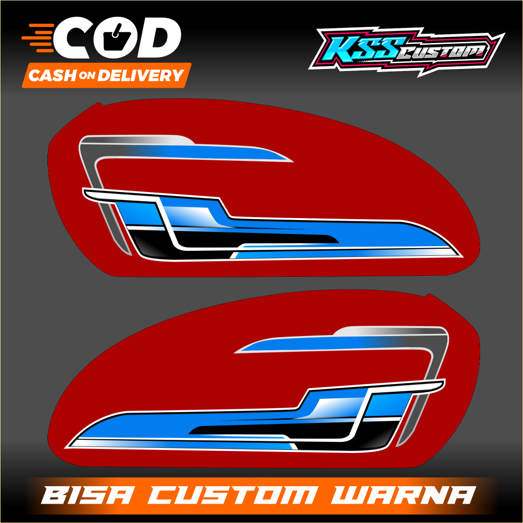 striping tangki cb 100 cb 125 les stiker tangki cb herex tangki cb original