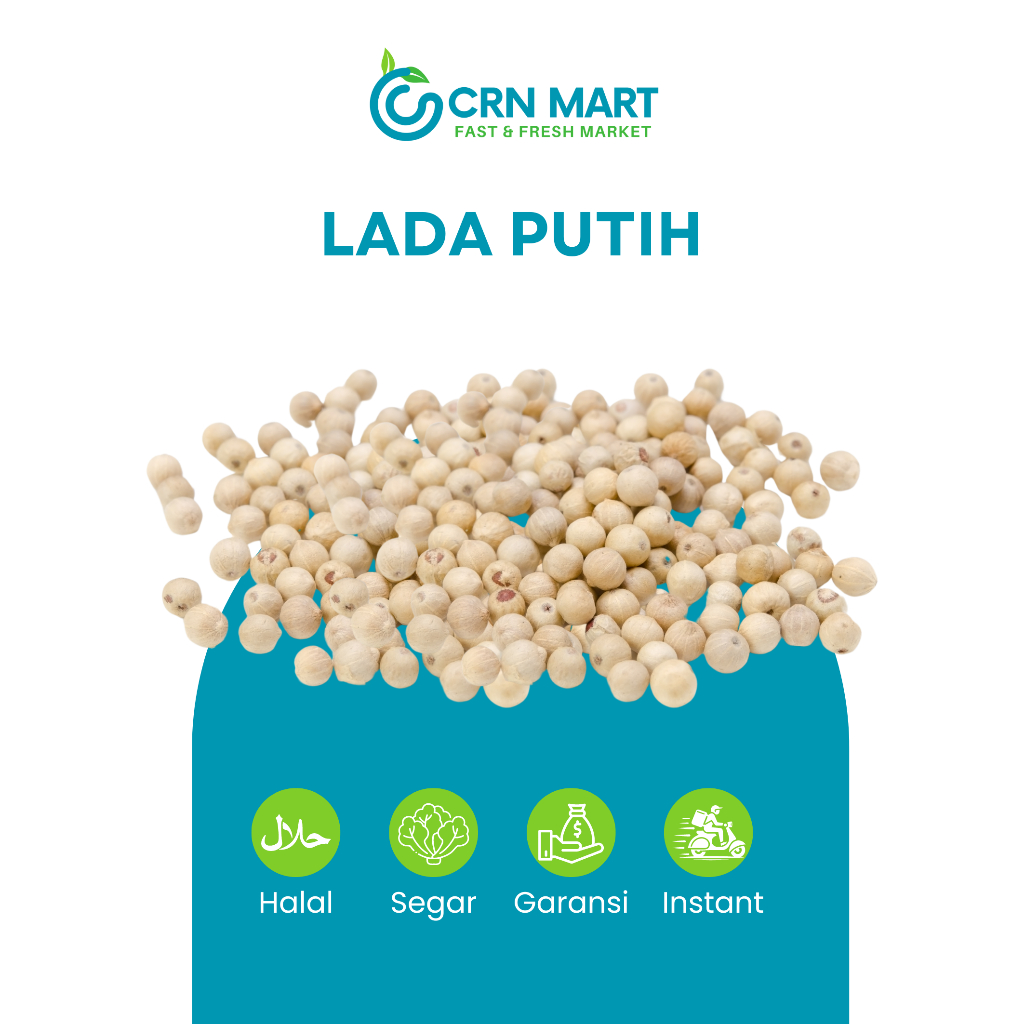 

CRN MART - Biji Lada Putih Premium/Rempah-rempah Kering/White Pepper