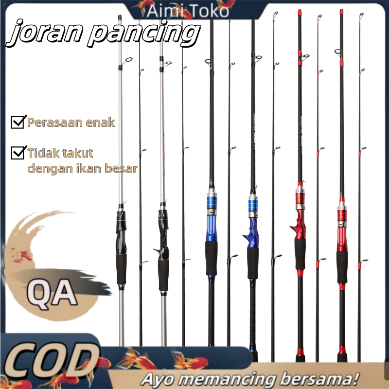 Aimi-Joran Pancing 1.8M/2.1M Tersedia Ukuran joran 180 210 cm Joran berongga karbon Karbon UL portab