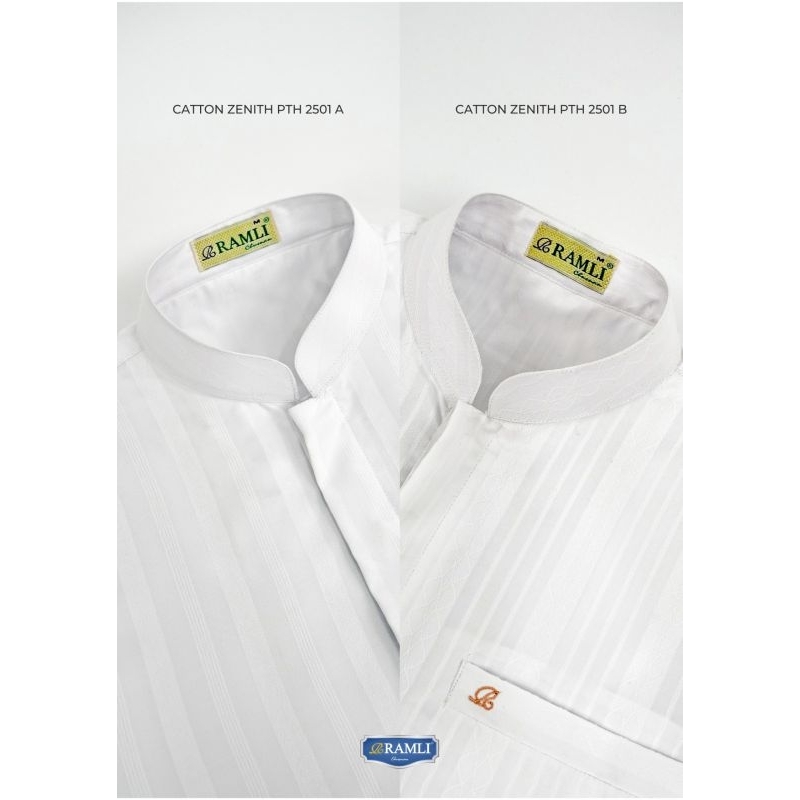 Baju Koko Katun Putih Lengan Panjang Oblong | Lengan Panjang Manset