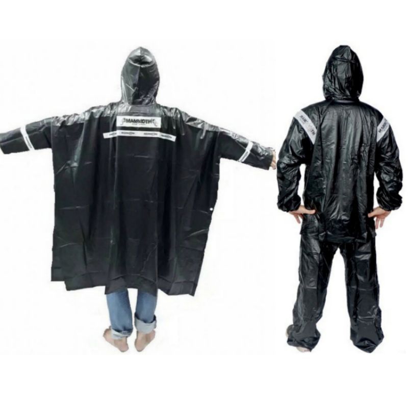 jas hujan Ponco lengan mammoth original jas hujan Ponco lengan dan jas hujan setelan warna hitam teb
