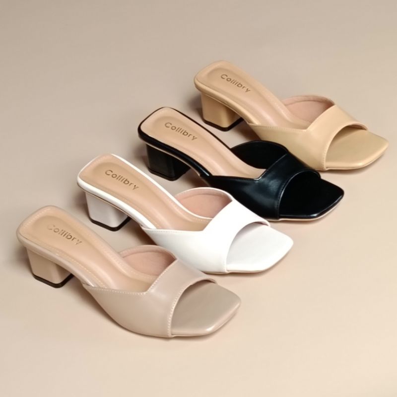 ZR-008# Collibry Heels Sandal Hak 5cm untuk Wanita Model Collibry yang Stylish